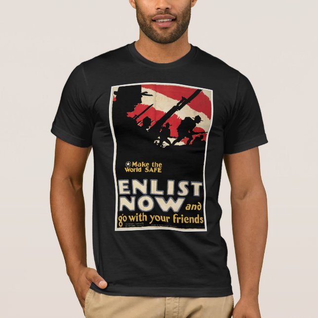Die Welt sicherer machen - Jetzt anmelden T-Shirt (Vorderseite)
