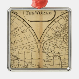 Die Welt Silbernes Ornament