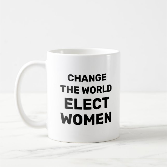Die Welt verändern - Frauen zur Kaffee-Tasse wähle Kaffeetasse (Links)