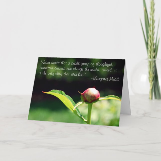 Die Welt verändern Karte (Vorderseite)