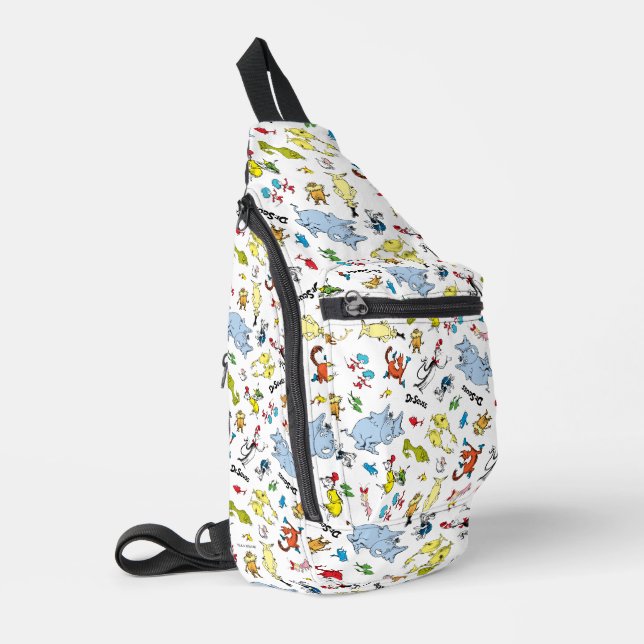 Die Welt von Dr. Seuss Pattern Crossbody Bag (Linke Seite)