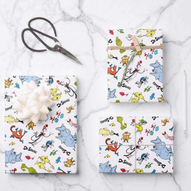 Die Welt von Dr. Seuss Pattern Geschenkpapier Set (Vorderseite)