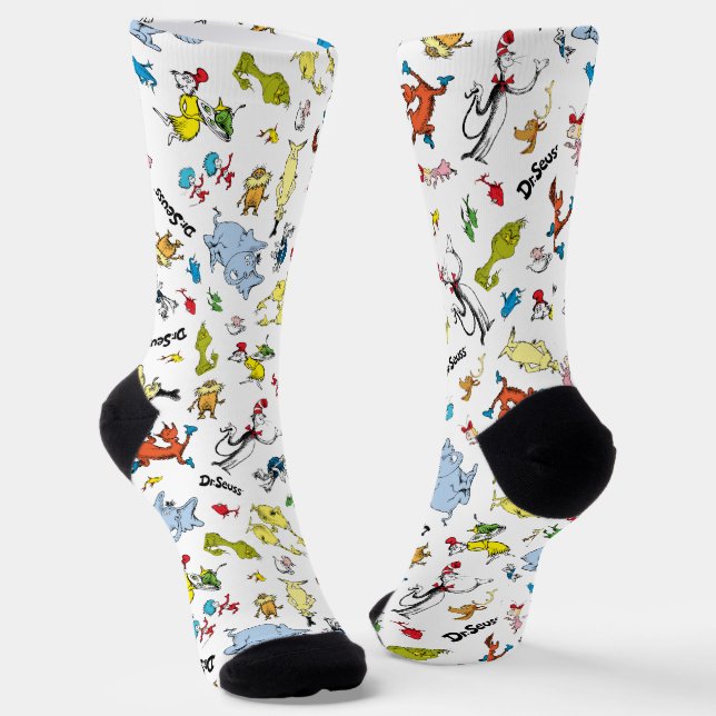 Die Welt von Dr. Seuss Pattern Socken (Gewinkelt)