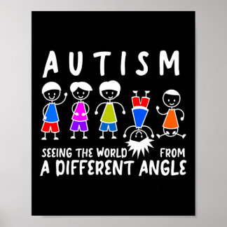 Die Welt von einem anderen Angle Autismus Awa zu s Poster