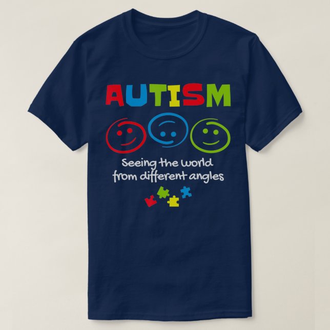 Die Welt vor dem Autismus der Angles zu sehen T-Shirt (Design vorne)