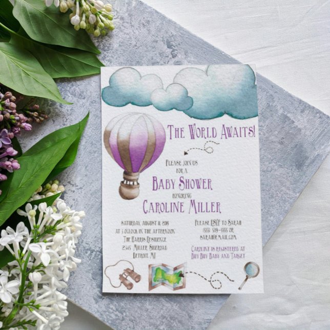 Die Welt wartet! Einladung der Babydusche (Von Creator hochgeladen)