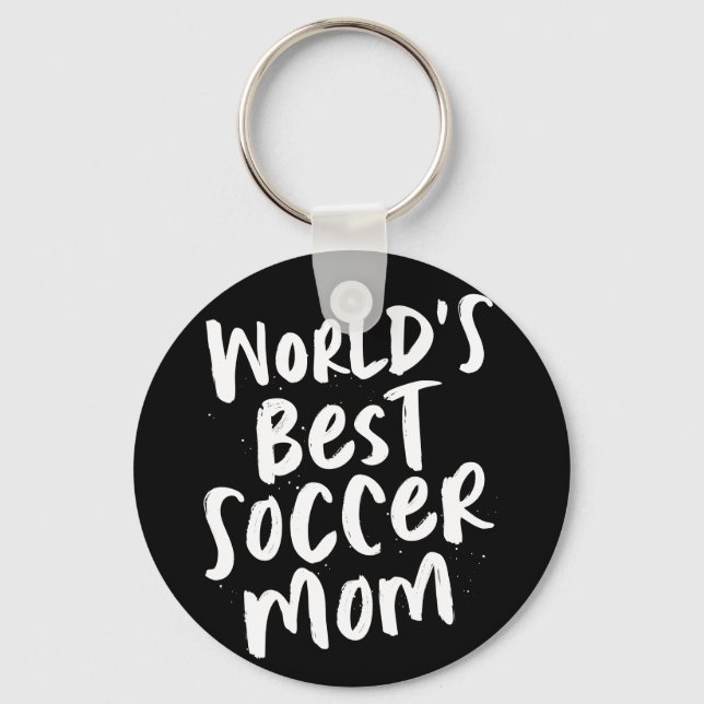 Die weltbeste Fußball-Mutter trendig stilvoll Schlüsselanhänger (Vorderseite)