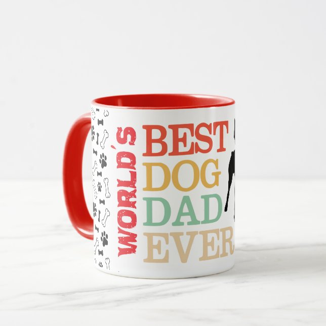 Die weltbeste Hunde-Vater-Tasse für Kaffee Tasse (Vorderseite Links)