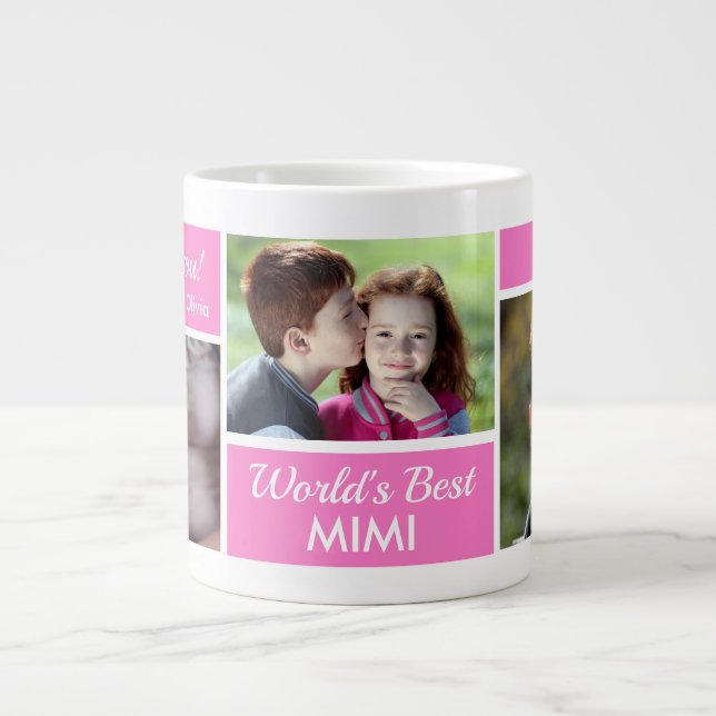 Die weltbeste Mimi-Foto Collage Riesenkaffee-Tasse Jumbo-Tasse (Vorderseite)
