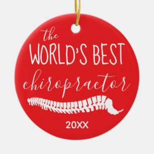 Die weltbeste Weihnachtsfeier für Chiropraktoren o Keramik Ornament