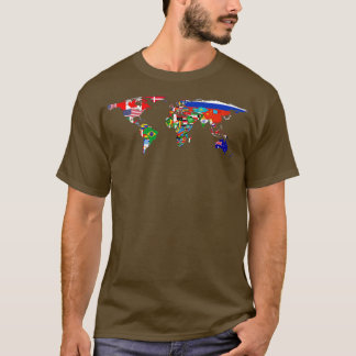 Die Weltflaggenkarte T-Shirt