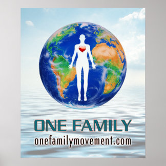 Die Weltfriedenbewegung der einen Familie Poster
