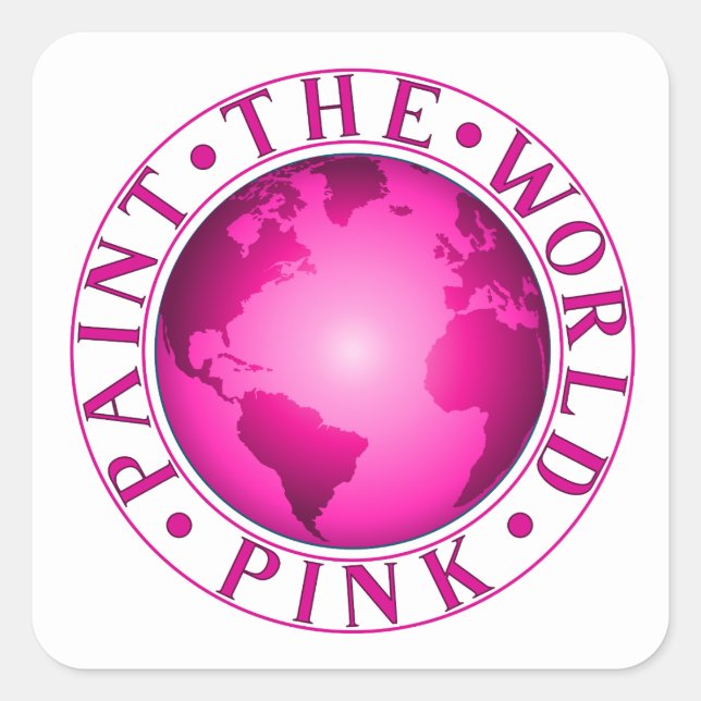 DIE WELTPINK-Diversity-Feier Quadratischer Aufkleber (Vorderseite)