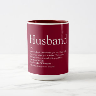 Die weltweit beste Husband-Definition-Burgund Zweifarbige Tasse