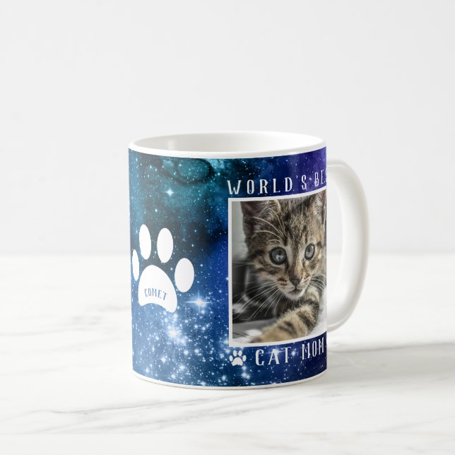 Die weltweit beste Katzenpaw-Mama druckt Foto Spac Kaffeetasse (VorderseiteRechts)