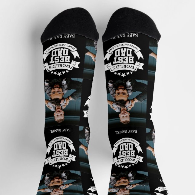 Die weltweit beste Vater-Fotokollektion Socken (Oben)