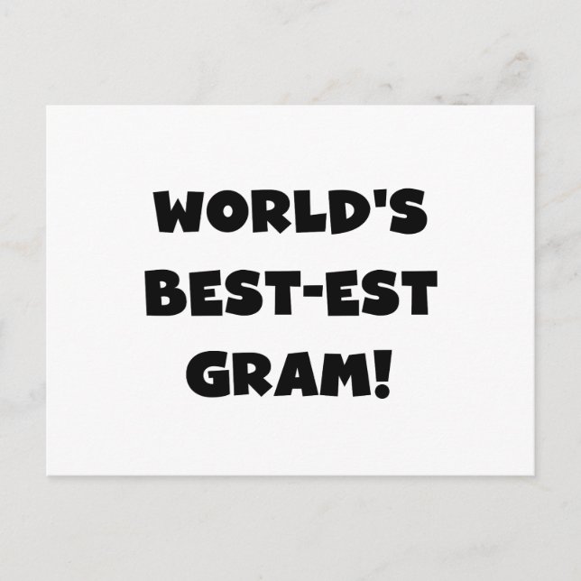 Die weltweit besten Gram Black Text Tshirts und GI Postkarte (Vorderseite)