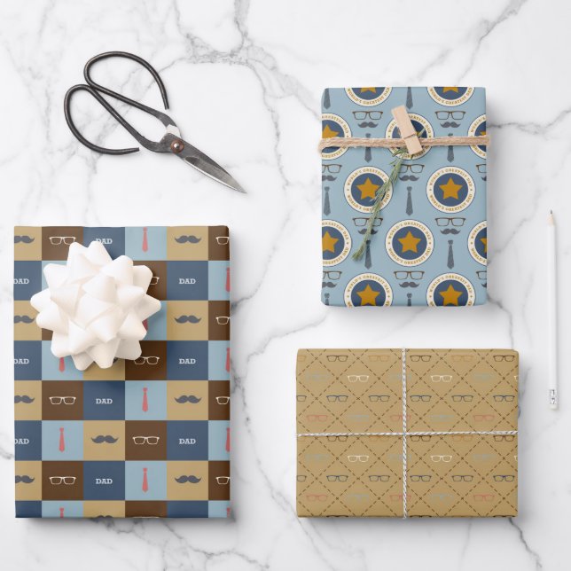 Die weltweit größten Papierblätter für Vater Geschenkpapier Set (Vorderseite)