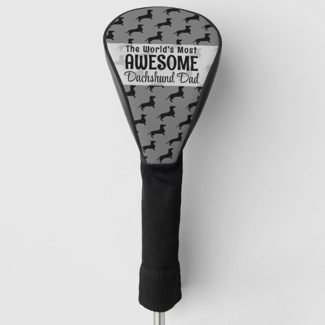 Die weltweit Phantastischste Dackel Vater Geschenk Golf Headcover (Vorderseite)