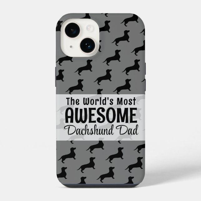 Die weltweit Phantastischste Dackel Vater Geschenk iPhone 14 Hülle (Rückseite)
