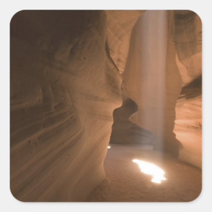 Die Wendeltreppe im Upper Antelope Canyon, Navajo  Quadratischer Aufkleber