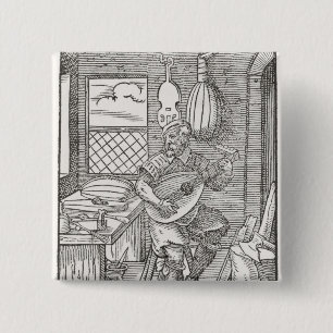 Die Werkstatt des Instrument-Herstellers, c.1570 Button