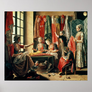 Die Werkstatt des Schneiders, Arles, 1760 Poster
