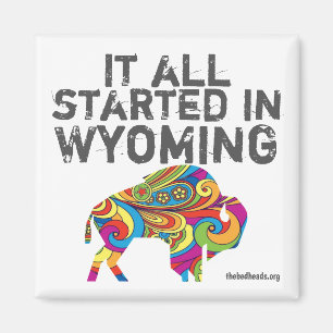 Die Werkstatt-Wyoming-Magnet des Verfassers Magnet