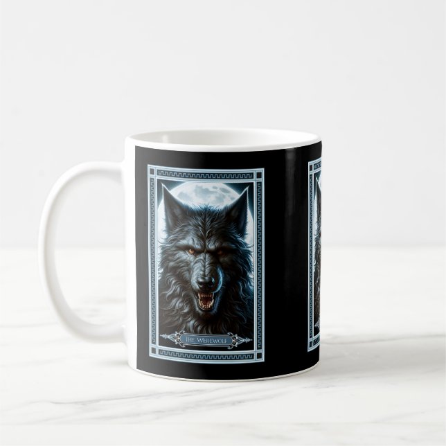 Die Werwolf-Tarot-Karte Kaffeetasse (Links)