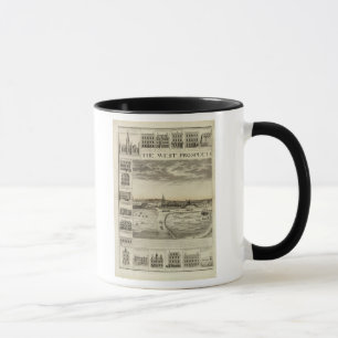 Die Westaussicht der Stadt von Great Yarmouth Tasse