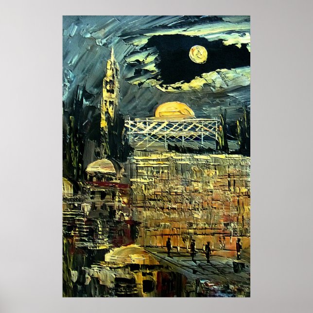 Die Western-Mauer in Jerusalem Poster (Vorne)