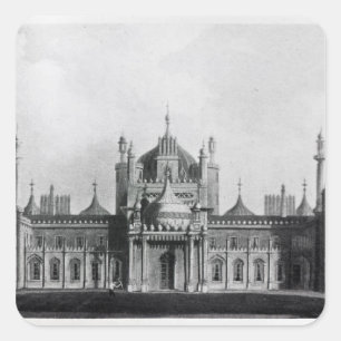 Die Westfront des Brighton-Pavillons Quadratischer Aufkleber