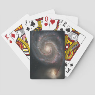 Die Whirlpool-Galaxie M51 und Begleiter im Weltrau Spielkarten