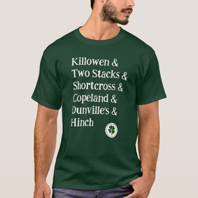 Die Whiskeys des Landkreises runter T-Shirt (Vorderseite)