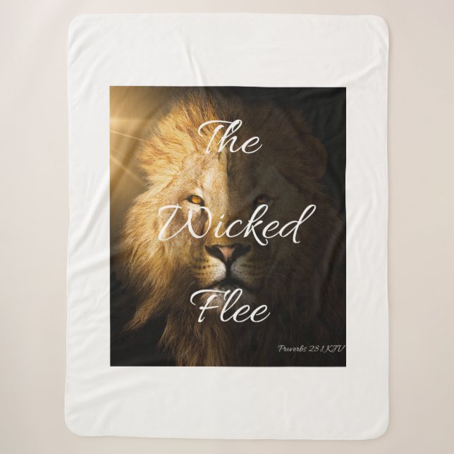 Die Wicked Flee Sprichwörter 28:1 KJV Sherpadecke (Vorderseite)