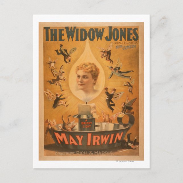 "Die Widow Jones", die Männer wie Fliegen anziehen Postkarte (Vorderseite)