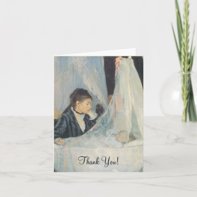 Die Wiege von Berthe Morisot, vielen Dank Dankeskarte (Vorderseite)