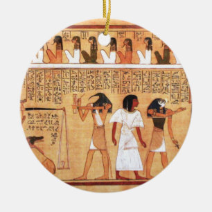Die Wiegen des Herzens gegen Maats Feder Keramik Ornament