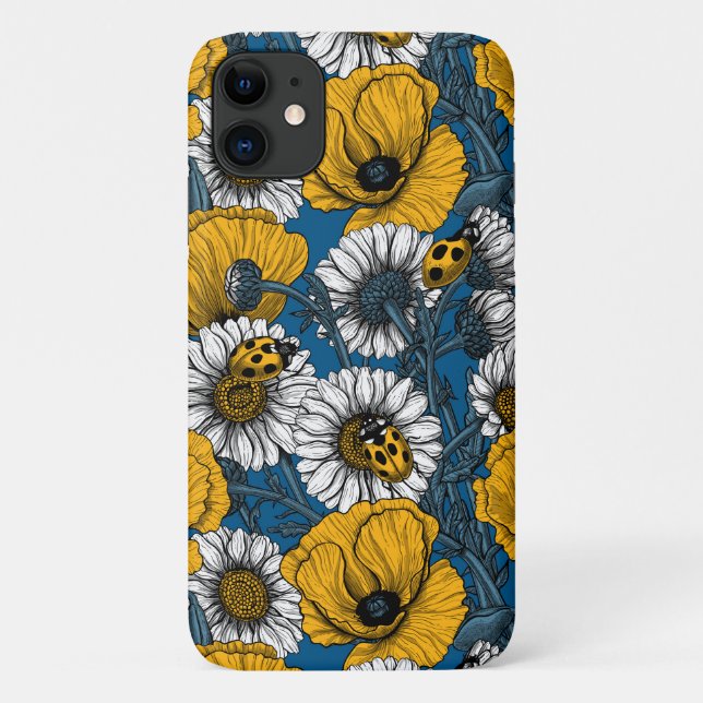 Die Wiese in Gelb und Blau Case-Mate iPhone Hülle (Rückseite)