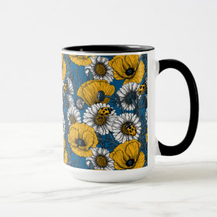 Die Wiese in Gelb und Blau Tasse