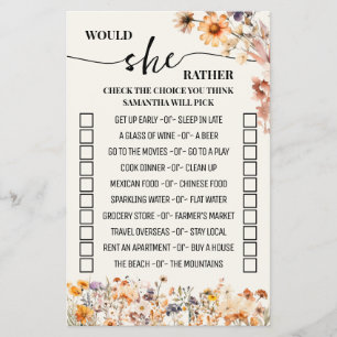 Die Wildblumen im Herbst würden eher ein Duschspie Flyer