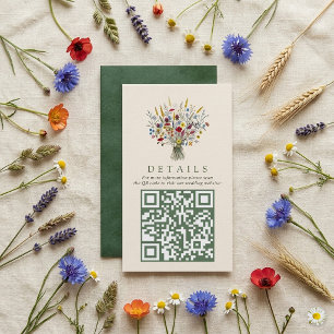 Die Wildblumen-Wiese-Hochzeitssuite - QR-Code Begleitkarte
