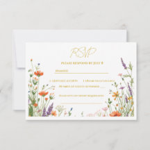 Die Wildblumenwiese Florale Hochzeits-RSVP