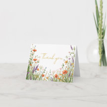 Die Wildblumenwiese Hochzeit Danke Karte