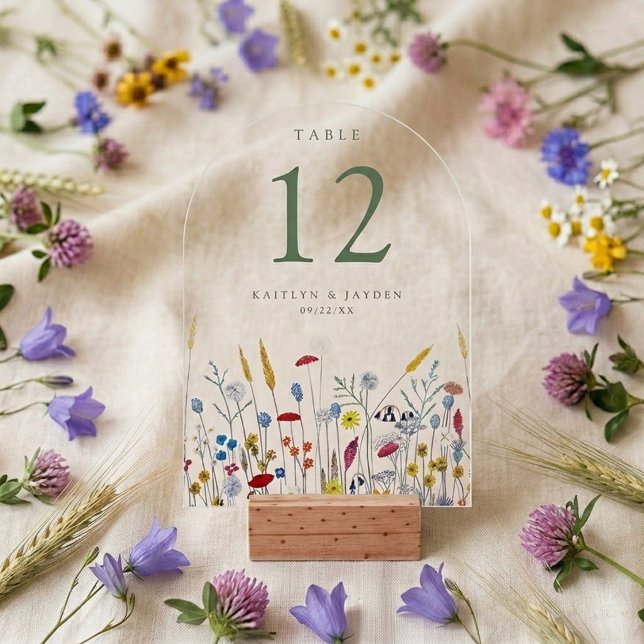 Die Wildblumenwiese-Hochzeitssuite - Tischnummer (Von Creator hochgeladen)