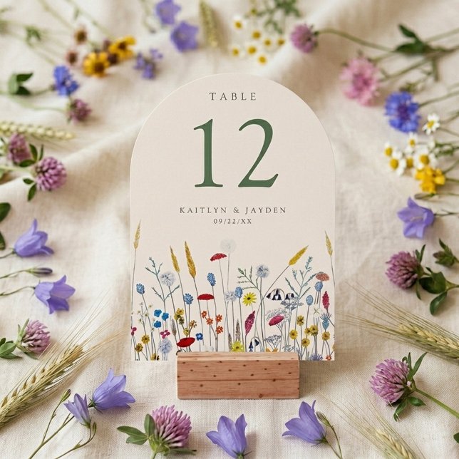 Die Wildblumenwiese-Hochzeitssuite - Tischnummer (Von Creator hochgeladen)