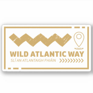 Die wilde atlantische Route Irlands Küstenreise Aufkleber
