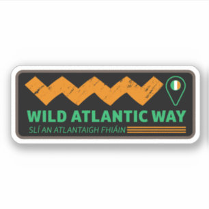 Die wilde atlantische Route Irlands Küstenreise Aufkleber