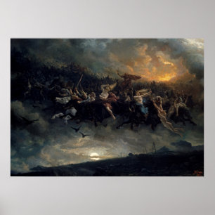 Die wilde Jagd auf Odin von Peter Nicolai Arbo Poster
