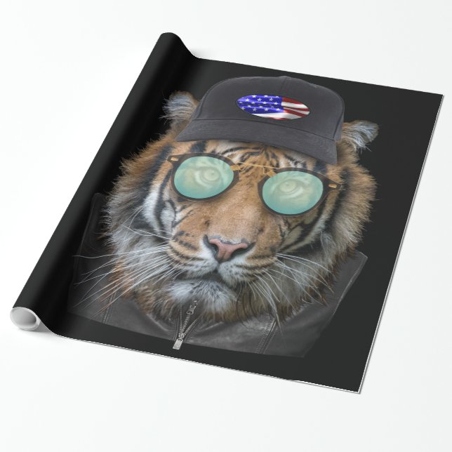 Die wilde Tierwelt im Bengalischen Tiger Geschenkpapier (Ungerollt)
